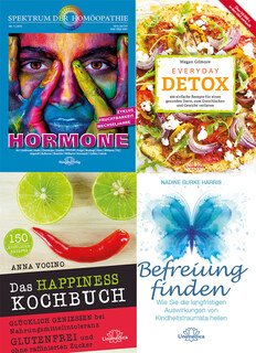4er-Set - Unimedica Bücher - Everyday Detox / Das HAPPINESS Kochbuch / Befreiung finden / Spektrum Hormone/Narayana Verlag