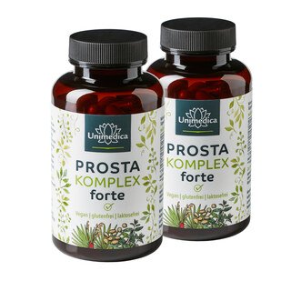 Lot de 2: Prosta Komplex forte - gélules pour la prostate à base d'extrait de graines de courge, extrait de palmier nain, racine d'ortie - 2 x 90 gélules - par Unimedica/