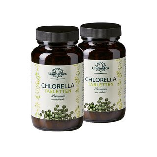 2er-Sparset: Chlorella Premium - 3000 mg pro Tagesdosis (6 Tabletten) - kultiviert in Holland - 2 x 400 Tabletten - von Unimedica/