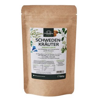 Schwedenkräuter Ansatz groß - Schwedenbitter Ansatzkräuter - 100 g - mit 18 Kräutern und Wurzeln - von Unimedica