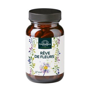 Rêve de fleurs - complexe contenant de la quercétine, un extrait de graine de nigelle, du curcuma, du zinc et des vitamines - 90 gélules - par Unimedica