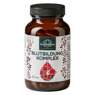 Blutbildung* Komplex - mit Eisen, Acerola, Chlorophyll, Kupfer und Vitaminen - 90 Kapseln - von Unimedica