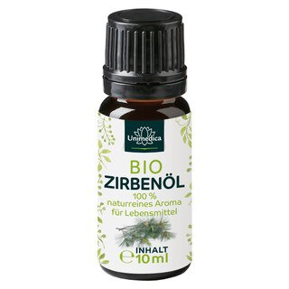 Bio Zirbenöl - 100% naturreines Arvenöl - Zirben-Aroma - ätherisches Öl - 10 ml - von Unimedica/