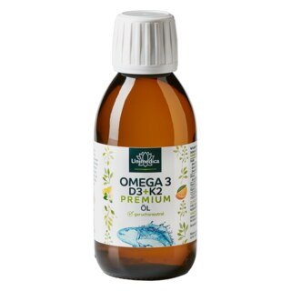 Omega 3 + Vitamin D3 + K2 MK7 All-trans Premium Öl - 150 ml - von Unimedica/