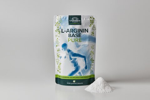 L-Arginin Base Pure Pulver - 5 g pro Tagesdosis (1 Messlöffel) - hochdosiert - aus pflanzlicher Fermentation - 500 g - von Unimedica