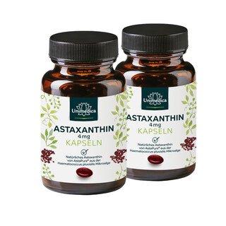 2er-Sparset: Astaxanthin - AstaPure® - 4 mg - 2 x 60 Softgelkapseln - von Unimedica/