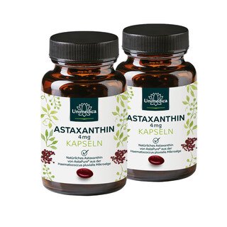 2er-Sparset: Astaxanthin - AstaPure® - 4 mg - 2 x 60 Softgelkapseln - von Unimedica