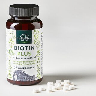 2er-Sparset: Biotin Plus mit Selen und Zink* - hochdosiert - 2 x 365 Tabletten - von Unimedica