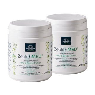 Set: Zeolite Med Detox Powder - 2 x 400 g - from Unimedica/