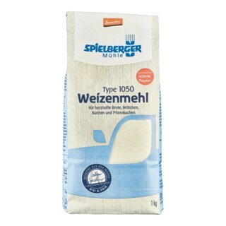 Weizenmehl Type 1050 demeter - Spielberger Mühle - 1 kg - Sonderangebot kurze Haltbarkeit/ Weizenmehl Type 1050 demeter - Spielberger Mühle - 1 kg - Sonderangebot kurze Haltbarkeit/