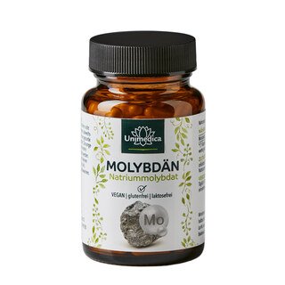 Molybdän - hochdosiert - 200 µg pro Tagesdosis (1 Tablette) - 365 Tabletten - von Unimedica/