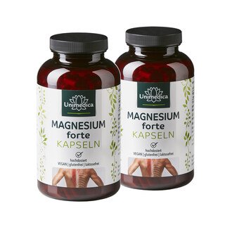 2er-Sparset: Magnesium forte - 400 mg elementares Magnesium pro Tagesdosis - 2 x 365 Kapseln - von Unimedica/