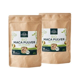 Set: Organic Maca Powder - gelatinated - 2 x 300 g - from Unimedica/