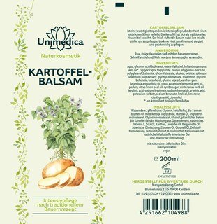 Kartoffelbalsam - nach traditionellem Bauernrezept - 200 ml - von Unimedica
