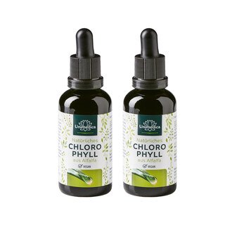 2er-Sparset: Chlorophyll Tropfen aus Alfalfa - 2 x 50 ml - von Unimedica/
