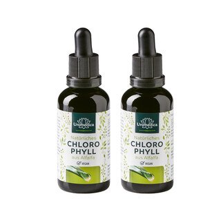 2er-Sparset: Chlorophyll Tropfen aus Alfalfa - 2 x 50 ml - von Unimedica