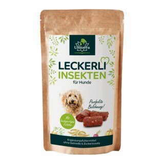 Leckerli Insekten für Hunde - natürliche Hundesnacks mit hochwertigem Protein - Ergänzungsfuttermittel - 150 g - von Uniterra/