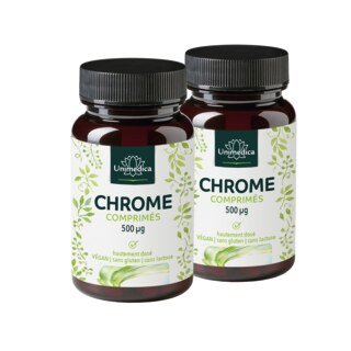 Lot de 2: Chrome - 500 µg dosage élevé - 2 x 180 gélules - par Unimedica