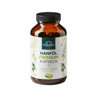 Huile de chanvre premium à l'huile de chanvre biologique - 1 000 mg - 120 gélules molles - par Unimedica/