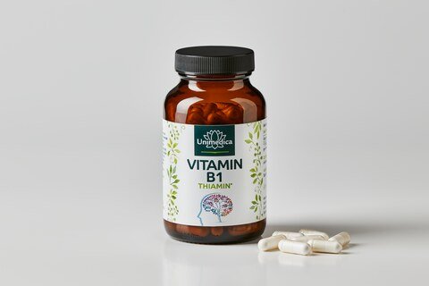 Vitamin B1 (Thiamin) - 190 mg pro Tagesdosis (1 Kapsel) - 120 Kapseln - von Unimedica
