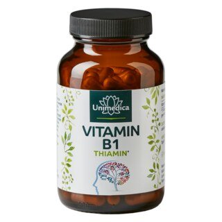 Vitamin B1 (Thiamin) - 190 mg pro Tagesdosis (1 Kapsel) - 120 Kapseln - von Unimedica/