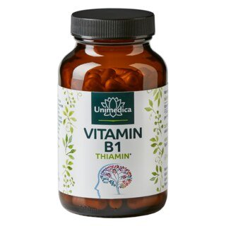 Vitamin B1 (Thiamin) - 190 mg pro Tagesdosis (1 Kapsel) - 120 Kapseln - von Unimedica