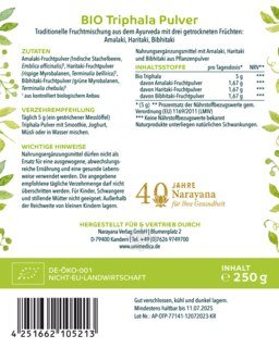 Bio Triphala Pulver - Ayurveda - 250 g - von Unimedica