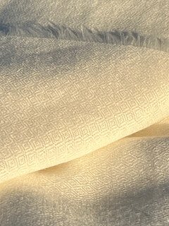 Merino silk scarf 70x200cm in light Diamond weave