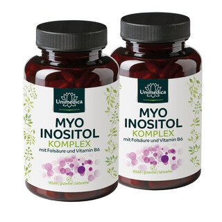 2er-Sparset: Myo Inositol Komplex - mit Folsäure und Vitamin B6 - 2 x 120 Kapseln - von Unimedica/