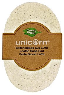 Seifenablage aus Luffa - Unicorn