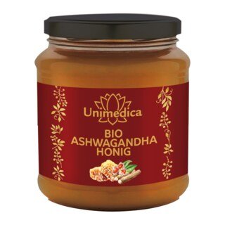 Bio Ashwagandha Honig - Frühjahrsblütenhonig - cremig - aus Deutschland - 250 g - von Unimedica