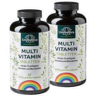 2er-Sparset: Multivitamin - 2 x 450 Tabletten - von Unimedica/