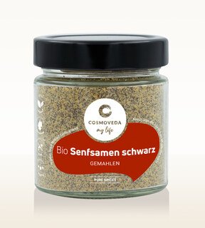 Bio Senfsamen schwarz gemahlen - Cosmoveda - 90 g