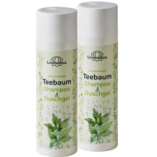 2er-Sparset: Teebaum Shampoo & Duschgel - 2 x 200 ml - von Unimedica/