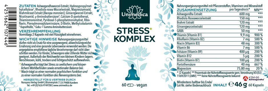 Stress* Komplex - 60 Kapseln - von Unimedica