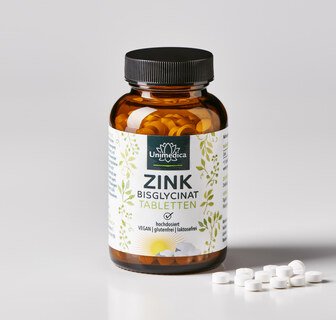 2er-Sparset: Zink Bisglycinat - 25 mg pro Tagesdosis (1 Tablette) - hochdosiert - 2 x 365 Tabletten - von Unimedica