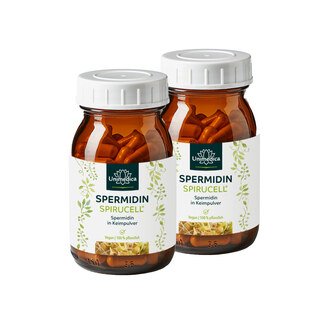 2er-Sparset: Spermidin Spirucell® - 0,8 mg pro Tagesdosis (4 Kapseln) - 2 x 90 Kapseln - von Unimedica/