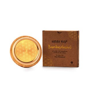 24K Gold Edition - Deckel für Glasfilterkanne KATARA (Bambus) inkl. Silikon - Lotus Vita/