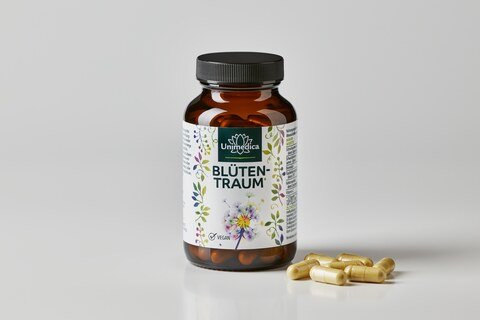 Lot de 2: Rêve de fleurs* - complexe contenant de la quercétine, un extrait de graine de nigelle, du curcuma, du zinc et des vitamines - 2 x 90 gélules - par Unimedica