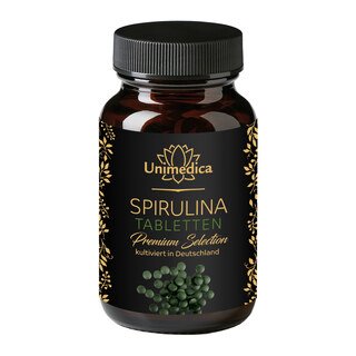 Spirulina Premium Selection - 4000 mg pro Tagesdosis (10 Tabletten) - kultiviert in Deutschland - 250 Tabletten - von Unimedica/