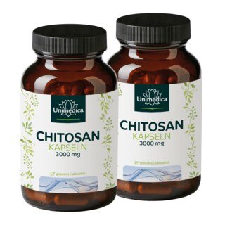 2er-Sparset: Chitosan Kapseln - 3.000 mg pro Tagesdosis - 2 x 180 Kapseln - von Unimedica/