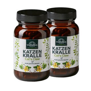 2er-Sparset: Katzenkralle - Cat´s Claw - 1000 mg pro Tagesdosis (2 Kapseln) - 2 x 90 Kapseln - von Unimedica/