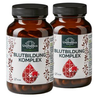 2er Sparset: Blutbildung* Komplex - mit Eisen, Acerola, Chlorophyll, Kupfer und Vitaminen - 2 x 90 Kapseln - von Unimedica