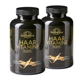 2er-Sparset: Haarvitamine forte - 2 x 180 Kapseln - von Unimedica