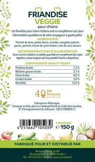 Lot: Friandise veggie pour chiens  collations naturelles pour chiens - avec 100 % de fruits et légumes - 2 x 150 g  complément alimentaire - par Uniterra