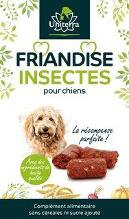 Lot: Friandise insectes pour chiens - collations naturelles pour chiens avec des protéines de haute qualité  complément alimentaire - 2 x 150 g - par Uniterra