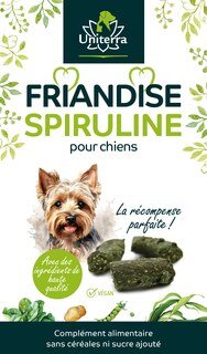 Lot: Friandise spiruline pour chiens  collations naturelles pour chiens avec des algues et des légumes  complément alimentaire - 2 x 150 g - par Uniterra