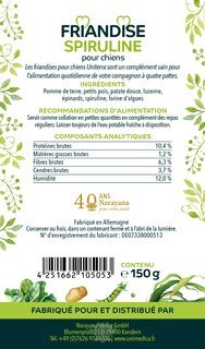 Lot: Friandise spiruline pour chiens  collations naturelles pour chiens avec des algues et des légumes  complément alimentaire - 2 x 150 g - par Uniterra