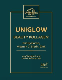 Set - Uniglow Beauty Kollagen - Komplex 500 g Pulver UND Hautvitamine - Komplex mit Kollagen - 90 Kapseln