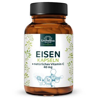 Iron capsules - iron bisglycinate - with natural vitamin C - 120 capsules - by Unimedica/